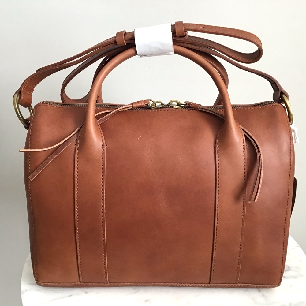 Madewell Italian Leather Satchel Bag New With Tag RARE - Picture 4 of 16